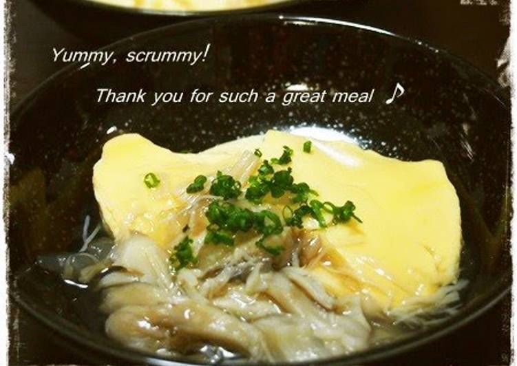 Creamy Egg Tofu with Japanese-Style An