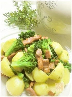 A picture of Warm Potato and Broccoli Salad.