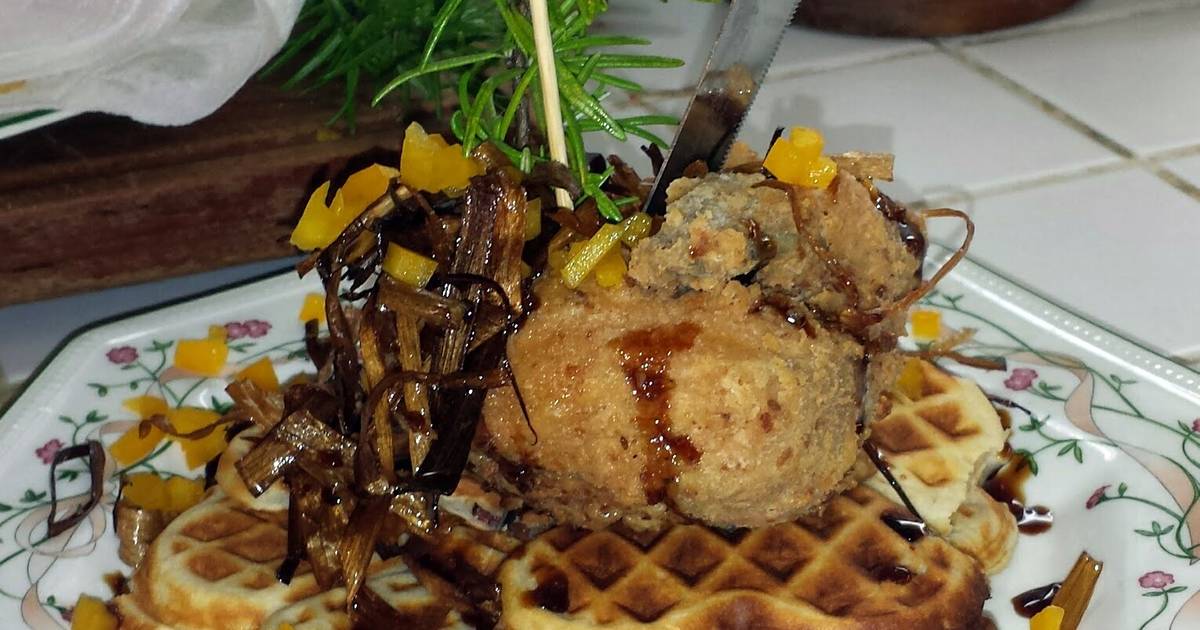 Sage Fried Chicken And Waffles Recipe By Andrea Cookpad