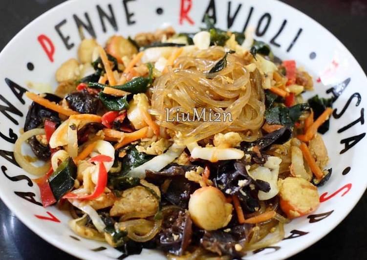  Resep  Japchae korean  noodles soun  goreng  korea  oleh Liu 