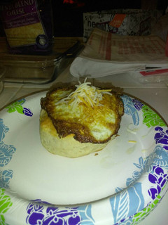 A picture of Fried Eggs And Biscuits.