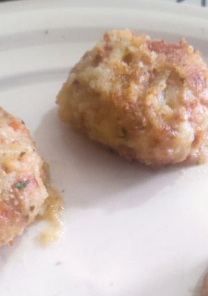 Una foto de Korokke veganas