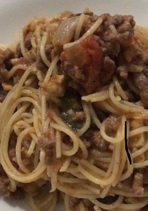 Foto resep Angel Hair Tempe Bolognese