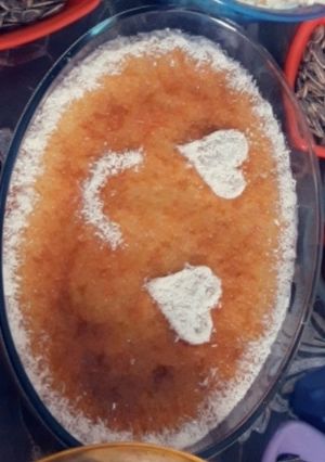 صورة لوصفة صينية بسبوسة 🧡