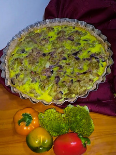Una foto de Tarta integral de brócoli
