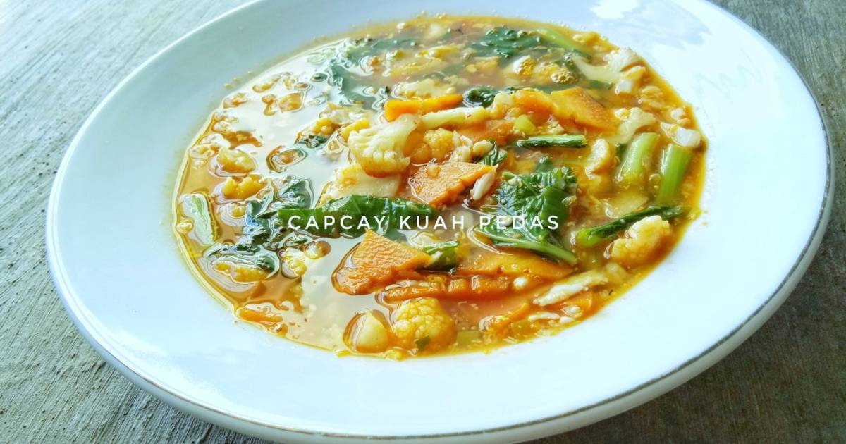 660 resep  cap cay  kuah pedas  enak dan sederhana Cookpad