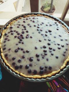Una foto de Kuchen de Arándanos