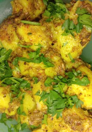A picture of Dry Masala Potatoes.