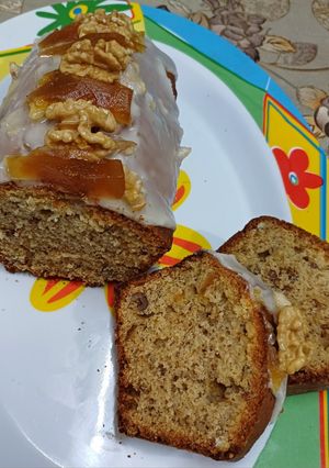 Una foto de Budín de papaya con nueces