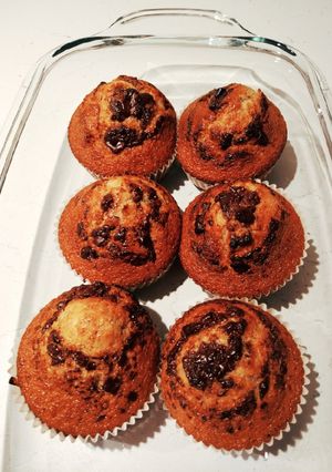 Una foto de Magdalenas con chocolate