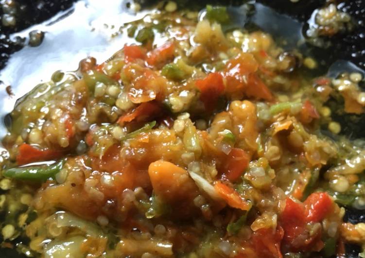 Sambel geprek tanpa mede