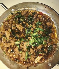 rau luộc tóp mỡ kho quẹt