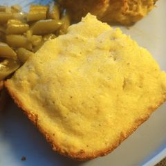 A picture of Cream of Mushroom Cornbread with Sausage.