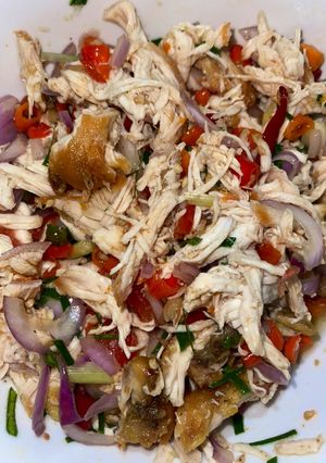 Foto resep Ayam suwir sambal dabu”