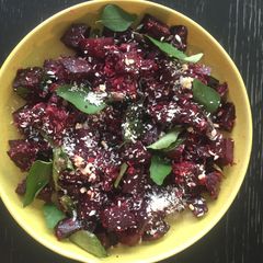 A picture of Beetroot poriyal by @Radikalkitchen.