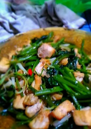 Foto resep Tumisan Kangkung Tahu Mantap 😀