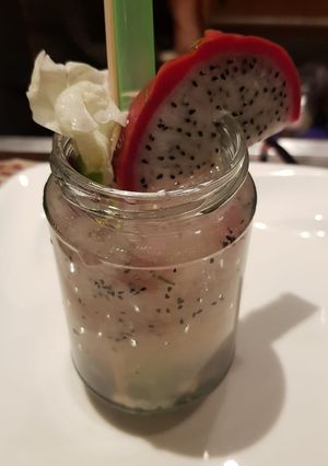 A picture of Coconut Dragon fruit melody.