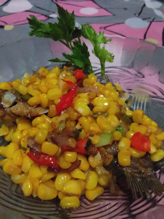 Foto resep Tumis jagung ikan asin sepat