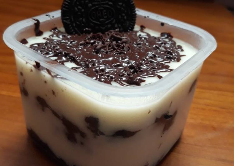 Cara Gampang Membuat Oreo cheesecake topping coklat Anti Gagal