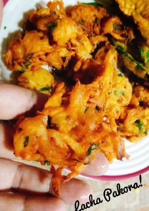 A picture of Lacha Pakora!.