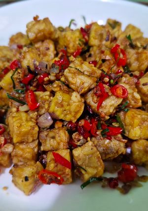 Foto resep Tempe Pedas Daun Jeruk