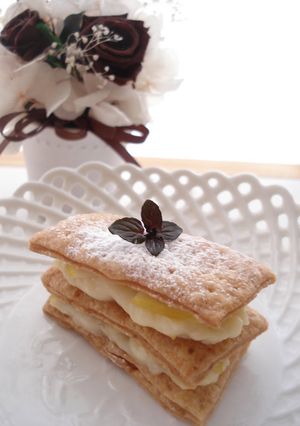 A picture of Honey Lemon Napoleon Cakes.