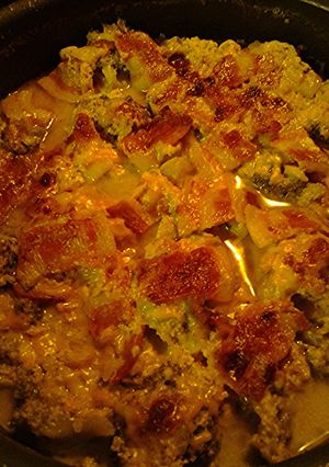 A picture of Broccoli chicken casserole.