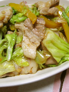 A picture of Spring Cabbage and Pork Belly with Miso.