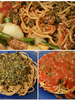 A picture of Healthy Meat&Spinach Spaghetti.