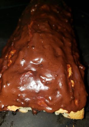 Una foto de Budín de harina de almendras con chocolate amargo y nueces