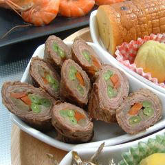A picture of Colorful Meat Rolls For Osechi.
