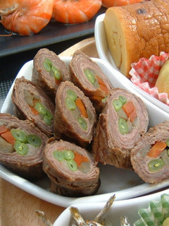 A picture of Colorful Meat Rolls For Osechi.