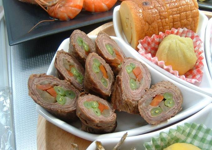 Colorful Meat Rolls For Osechi