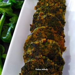 Malabar Spinach Tikki A picture of Malabar Spinach Tikki.
