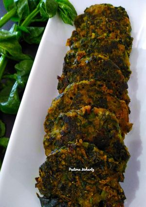A picture of Malabar Spinach Tikki.