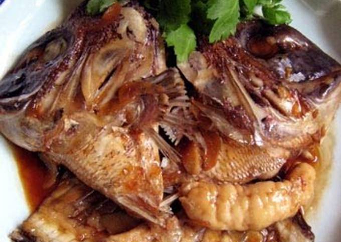 Simple Way to Make Ultimate Delicious Simmered Sea Bream with Sauce