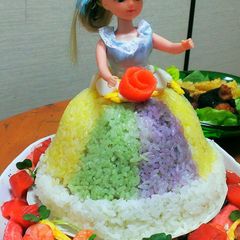 A picture of Doll Sushi Cake For Parties and Celebrations.