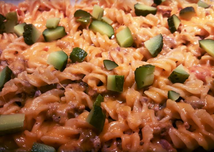 Recipe: Appetizing Cheeseburger casserole * kid friendly *