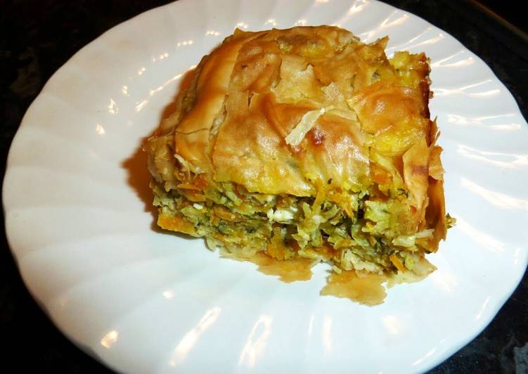 Award-winning Zucchini (courgettes) close pie