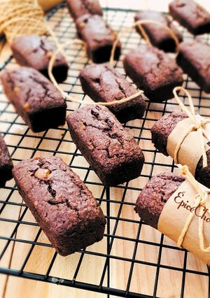 Une photo de Minis cakes healthy cacao orange
