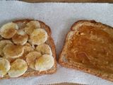 Sticky sweet banana sandwich