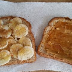 A picture of Sticky sweet banana sandwich.