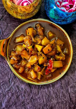कच्चे आम का गुरम्मा (कच्चे आम की फटाफट सब्जी) रेसिपी मुख्य फोटो