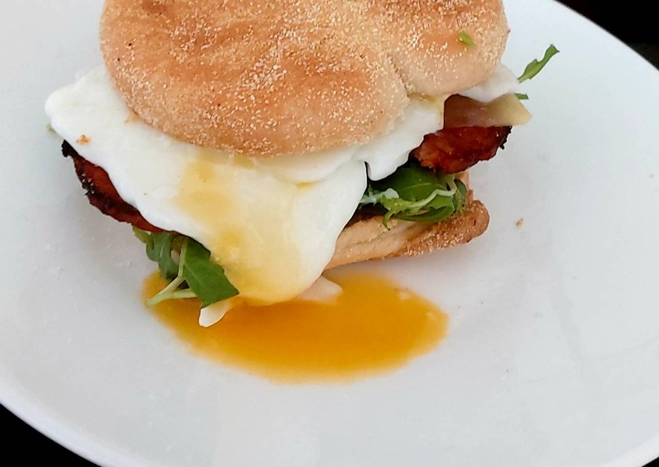 My Bacon Grill,Avocado,cheese slice and Poached Egg
