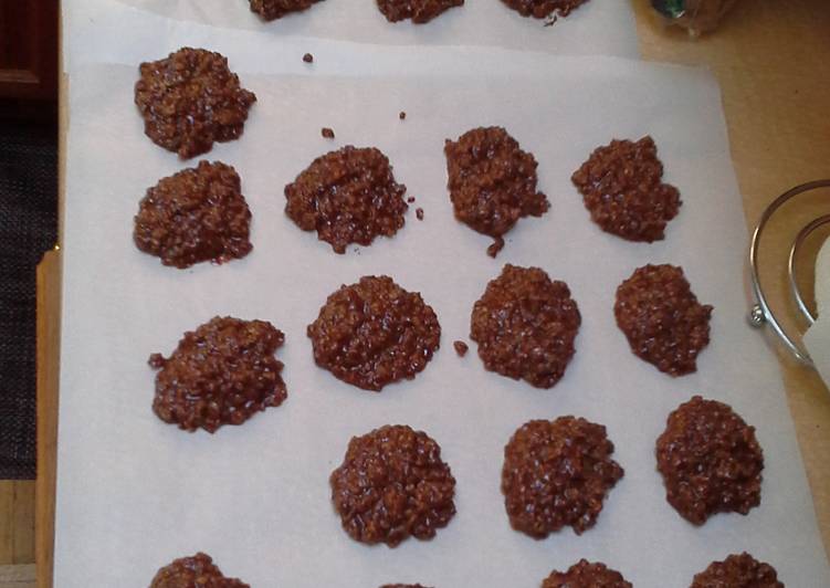 Steps to Make Homemade Chocolate peanut butter no-bake cookies (preacher cookies)