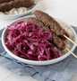 Easy Steps to Prepare Beef Kebabs with Sautéed Red Cabbage and Rice with Fresh Thyme the Delicious You can take Joss in your mouth