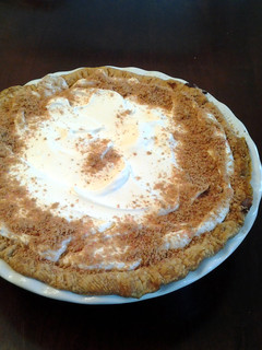 A picture of Creamy Custard Pumpkin Pie.