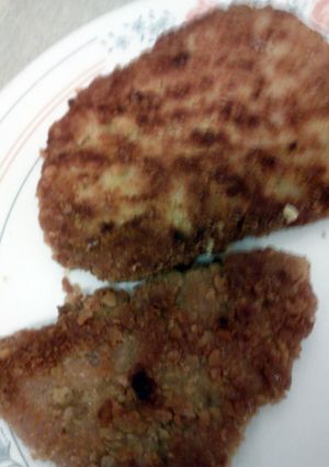 A picture of Pork fried steak.