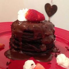 A picture of Brownie Batter Pancakes.