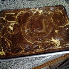 A picture of Cream cheese swirl brownies.